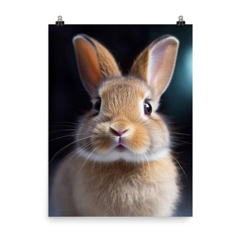 Adorable Dutch Bunny Photo paper poster - PosterfyAI.com