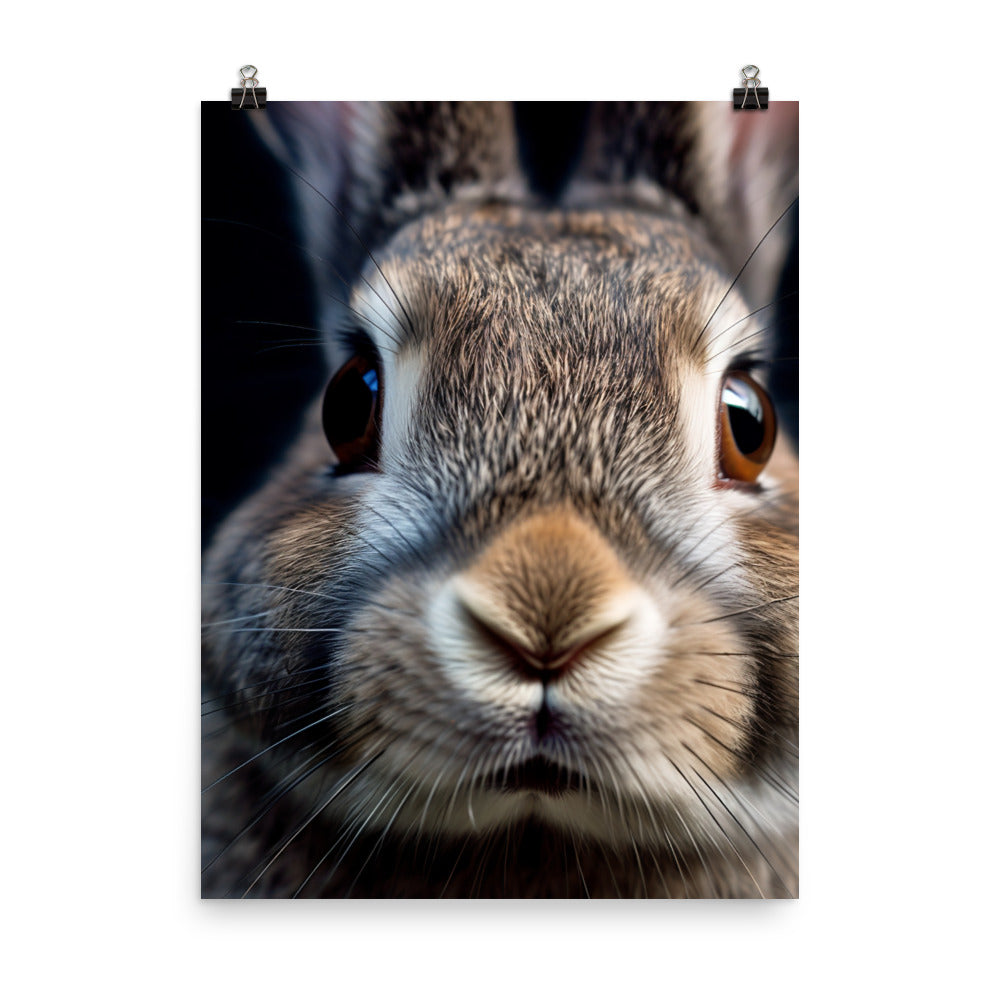Charming Californian Bunny Photo paper poster - PosterfyAI.com