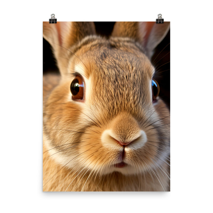 Charming Californian Bunny Photo paper poster - PosterfyAI.com