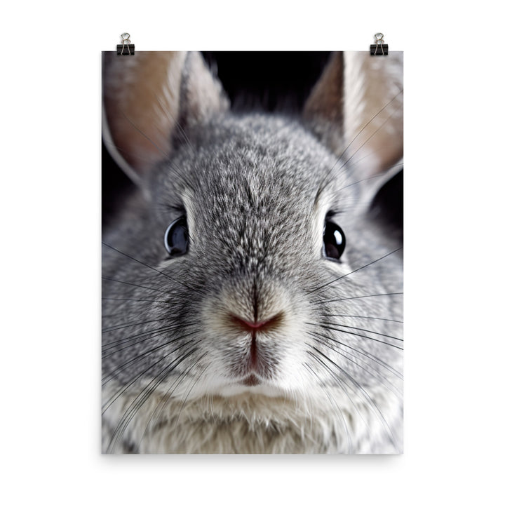 Charming Chinchilla Bunny Photo paper poster - PosterfyAI.com
