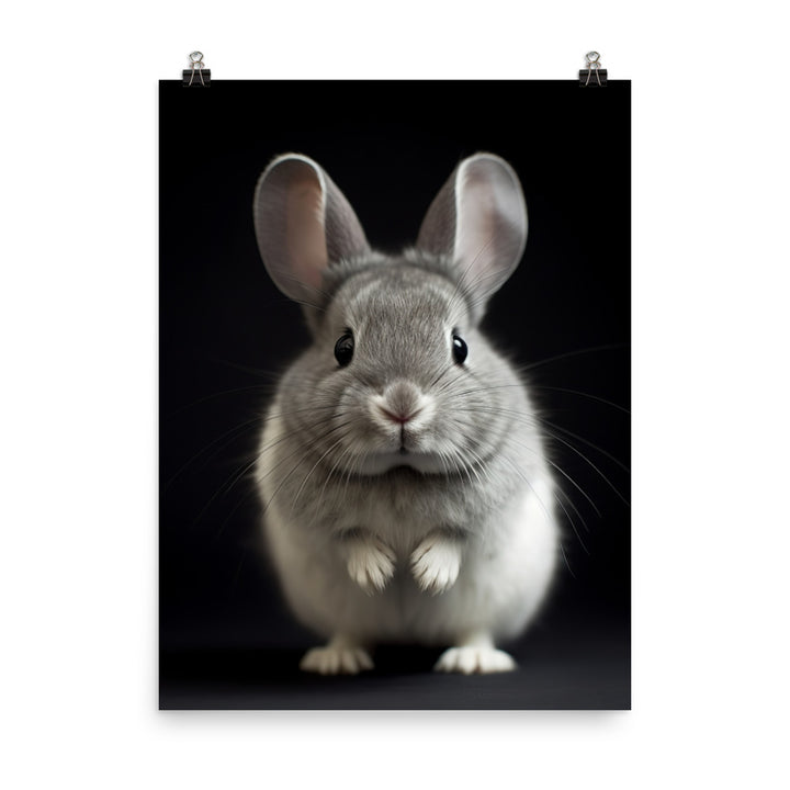 Adorable Chinchilla Bunny Photo paper poster - PosterfyAI.com