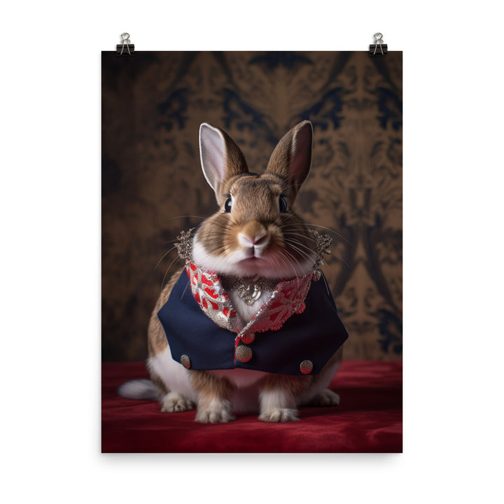 Britannia Petite Bunny with a Stylish Pose Photo paper poster - PosterfyAI.com
