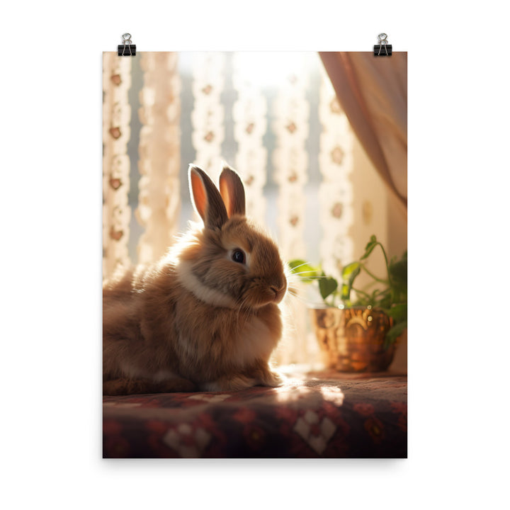 Britannia Petite Bunny in a Cozy Setting Photo paper poster - PosterfyAI.com