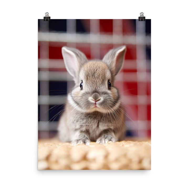 Adorable Britannia Petite Bunny Photo paper poster - PosterfyAI.com