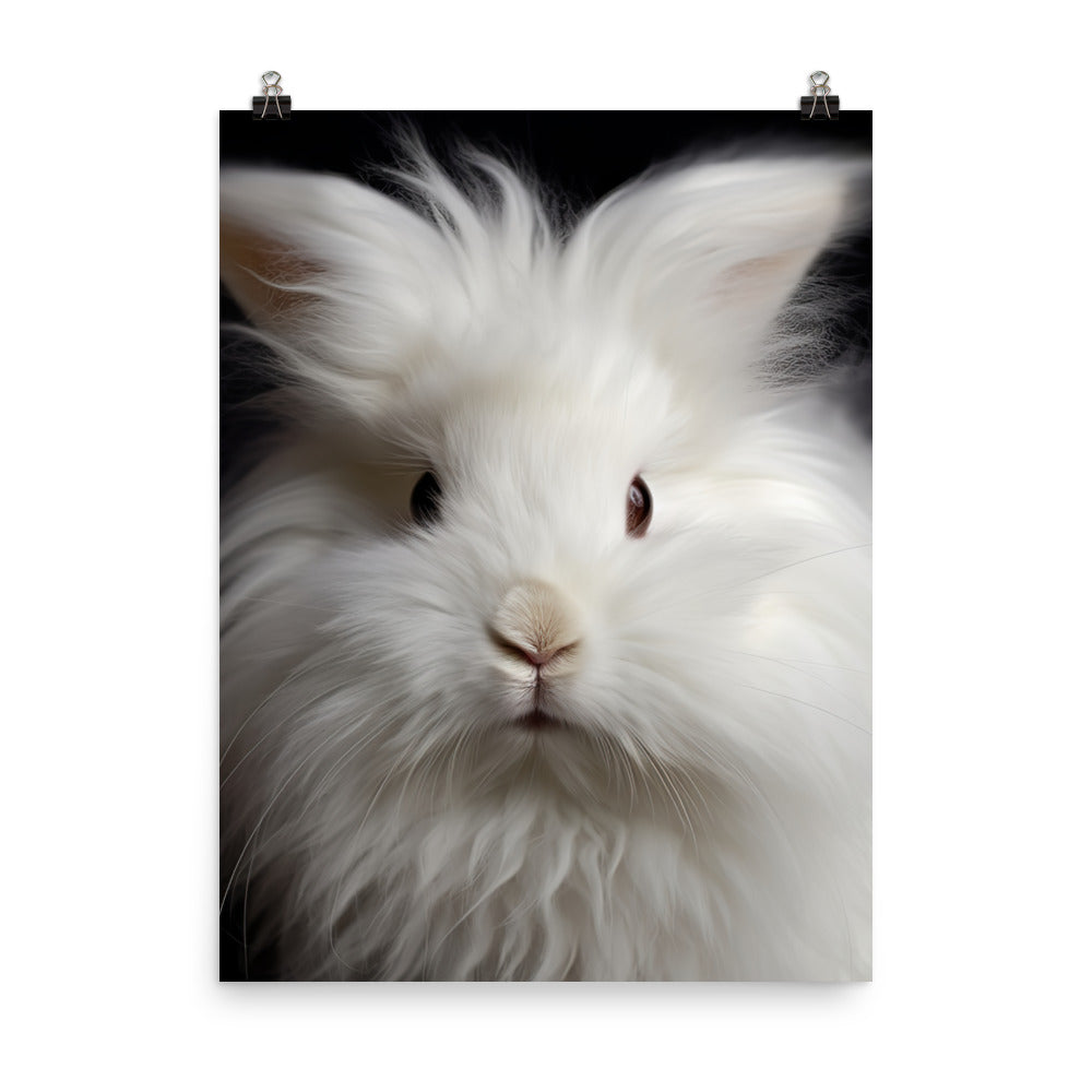 Charming Angora Bunny Photo paper poster - PosterfyAI.com