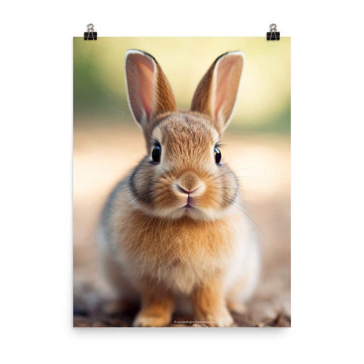 Adorable American Bunny Photo paper poster - PosterfyAI.com