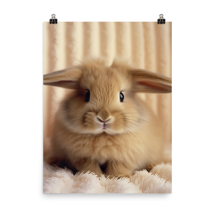 Adorable American Bunny Photo paper poster - PosterfyAI.com