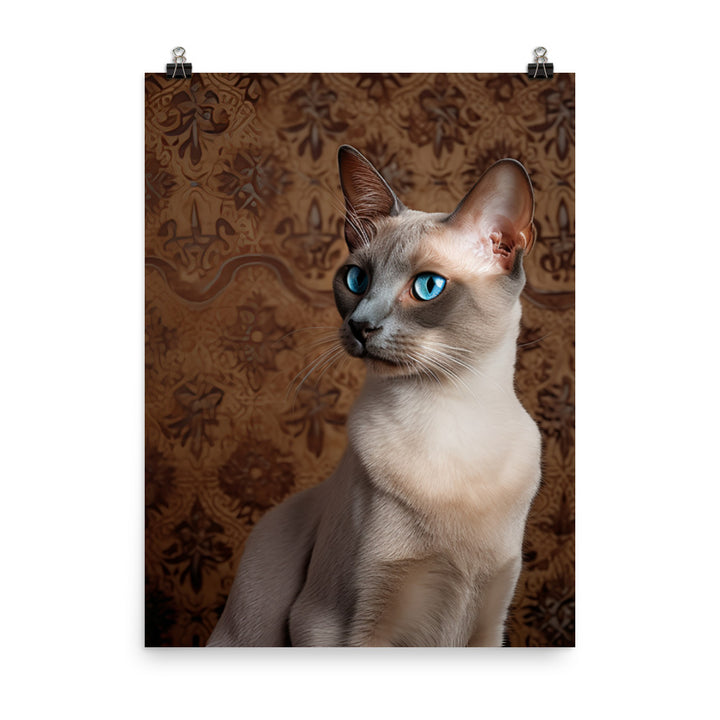 Luxurious Coat of Tonkinese Cat Photo paper poster - PosterfyAI.com