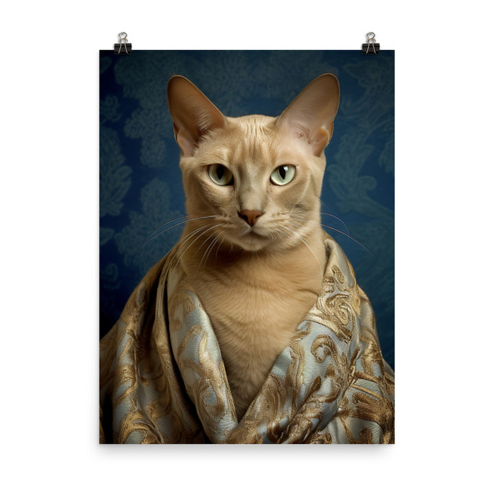 Luxurious Coat of Tonkinese Cat Photo paper poster - PosterfyAI.com