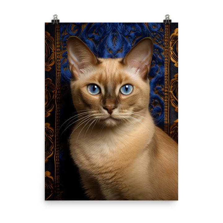 Luxurious Coat of Tonkinese Cat Photo paper poster - PosterfyAI.com