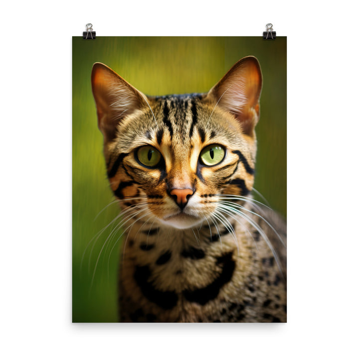 Wild Beauty of Ocicat Cat Photo paper poster - PosterfyAI.com