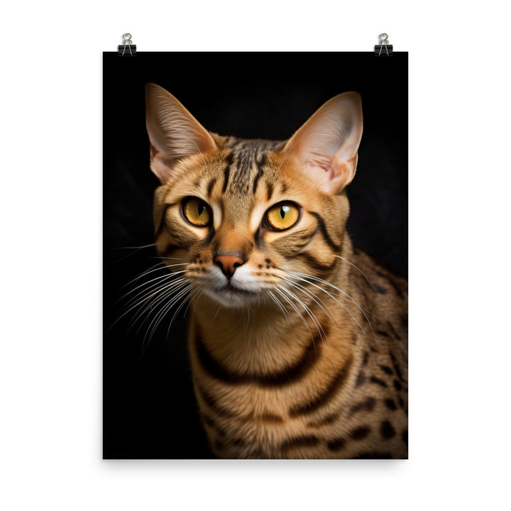 Elegance of Ocicat Cat Photo paper poster - PosterfyAI.com
