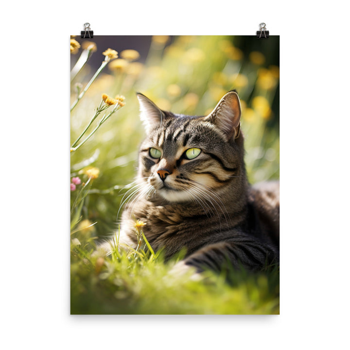 Natural Beauty of Manx Cat Photo paper poster - PosterfyAI.com
