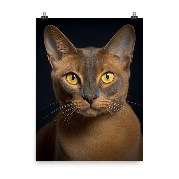 Elegance of Burmese Cat Photo paper poster - PosterfyAI.com