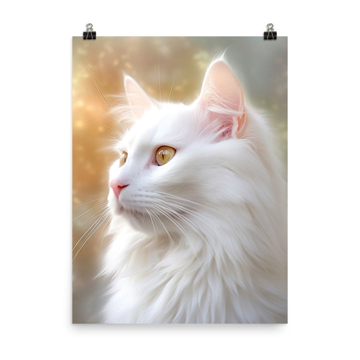 Turkish Angora Cat Photo paper poster - PosterfyAI.com