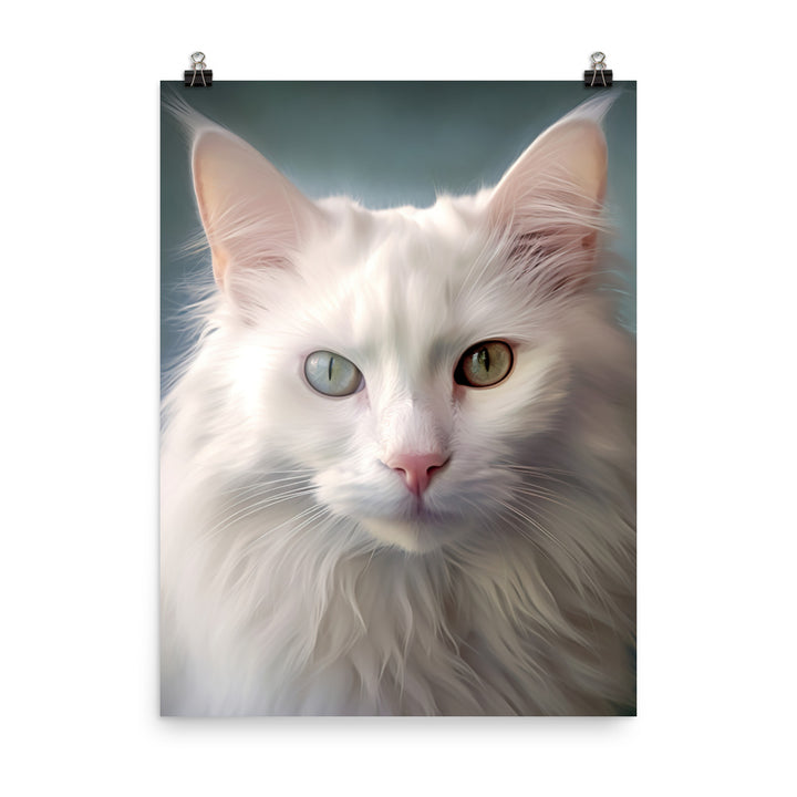 Turkish Angora Cat Photo paper poster - PosterfyAI.com