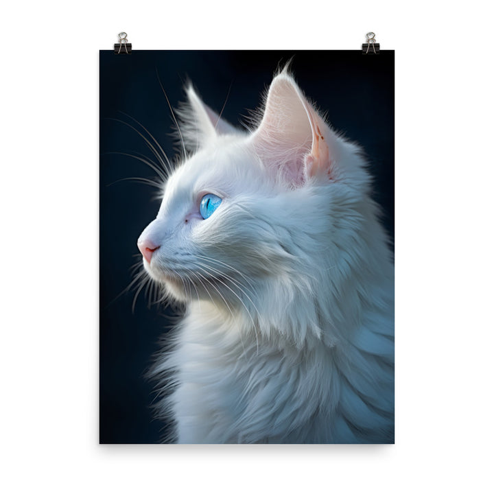 Turkish Angora Cat Photo paper poster - PosterfyAI.com