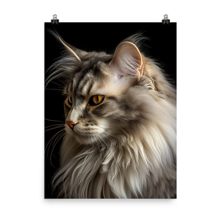 Norwegian Forest Cat Photo paper poster - PosterfyAI.com