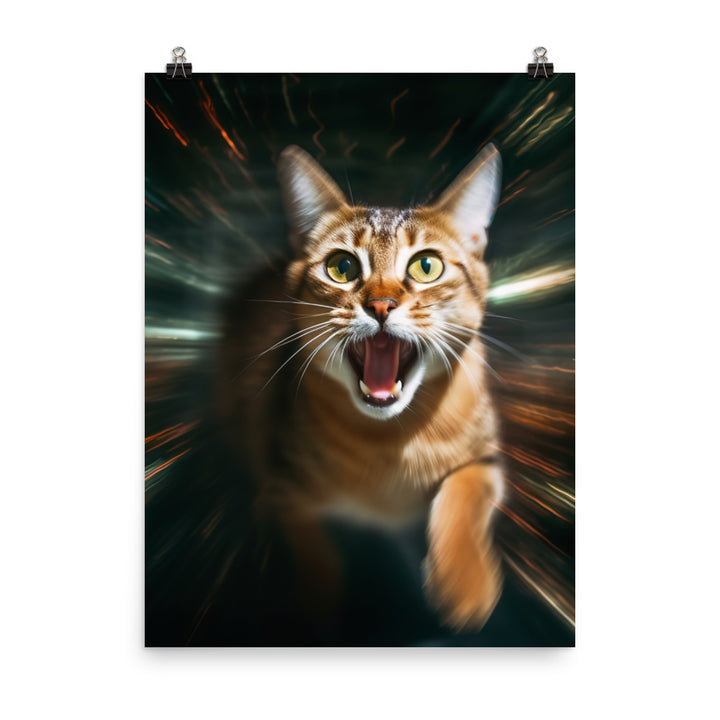 Abyssinian Cat Photo paper poster - PosterfyAI.com