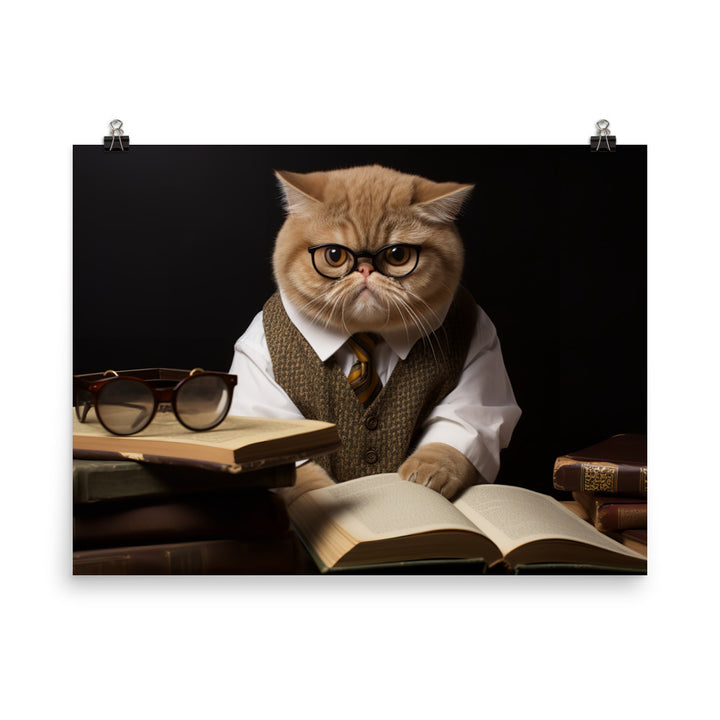 Exotic Shorthair Student Photo paper poster - PosterfyAI.com