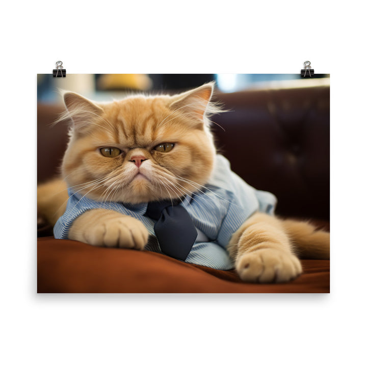 Exotic Shorthair Sales Consultant Photo paper poster - PosterfyAI.com
