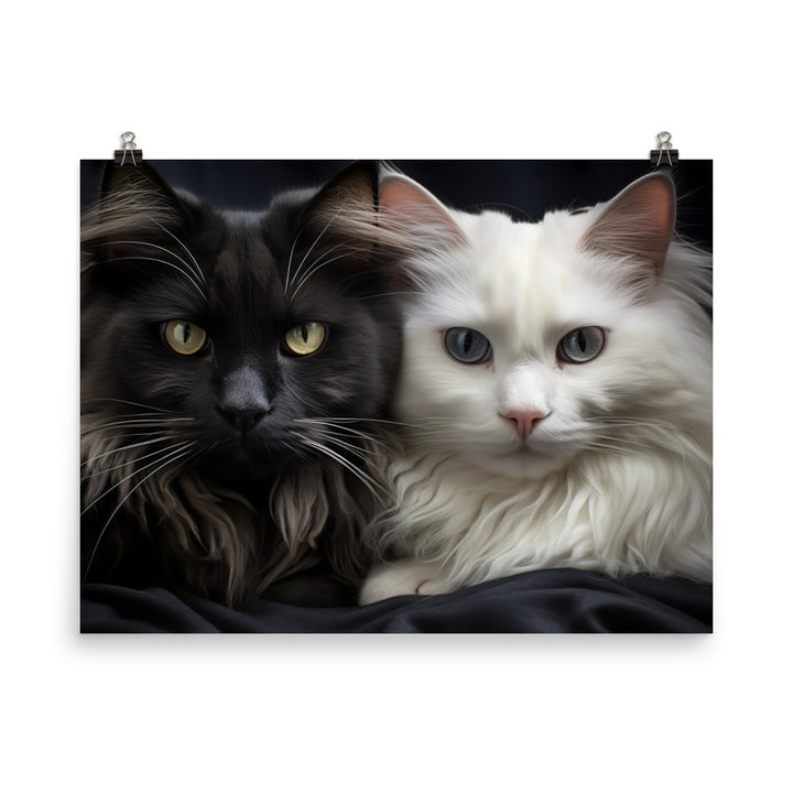 Norwegian Forest Cats Photo paper poster - PosterfyAI.com