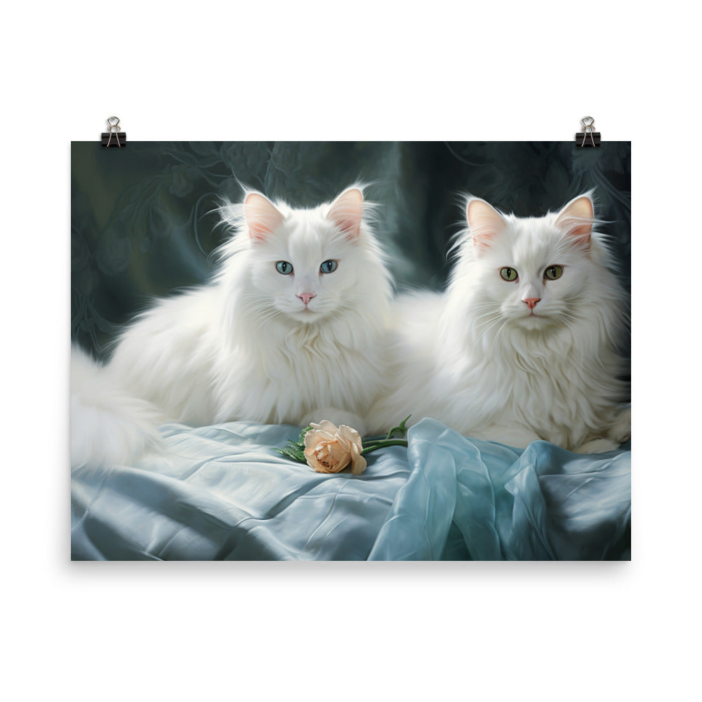 Turkish Angora Photo paper poster - PosterfyAI.com