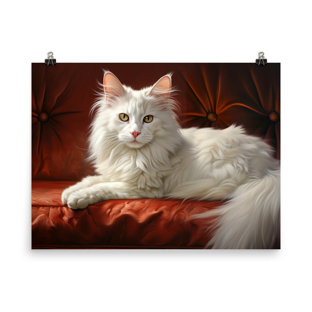 Turkish Angora Photo paper poster - PosterfyAI.com