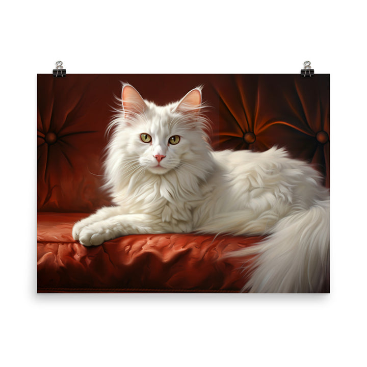 Turkish Angora Photo paper poster - PosterfyAI.com