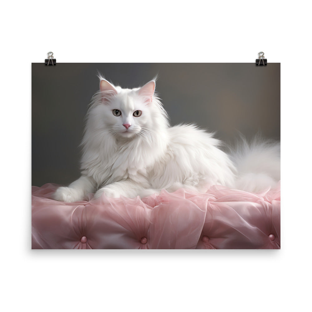 Turkish Angora Photo paper poster - PosterfyAI.com