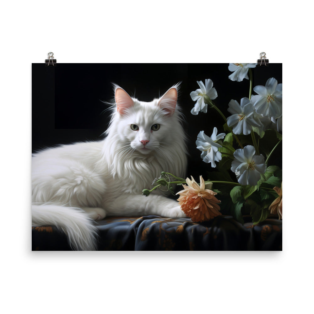 Turkish Angora Photo paper poster - PosterfyAI.com