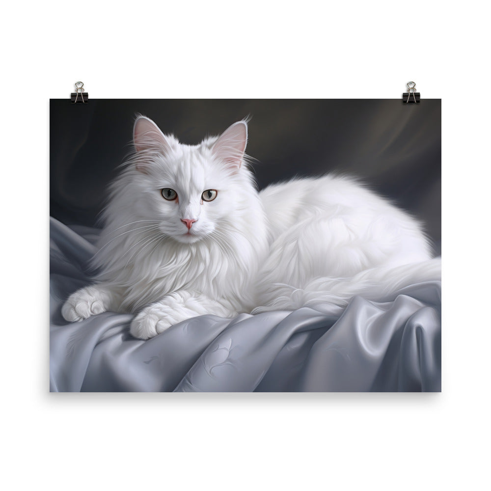 Turkish Angora Photo paper poster - PosterfyAI.com