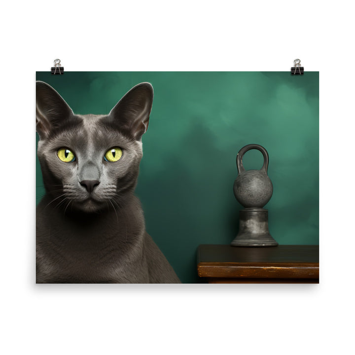 Russian Blue Photo paper poster - PosterfyAI.com