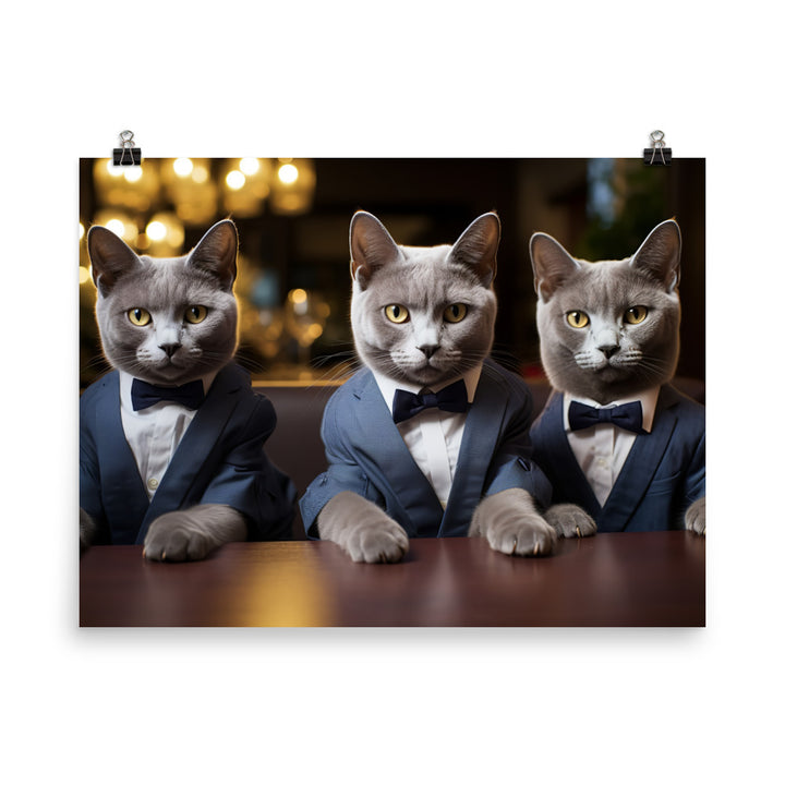 Russian Blue Photo paper poster - PosterfyAI.com