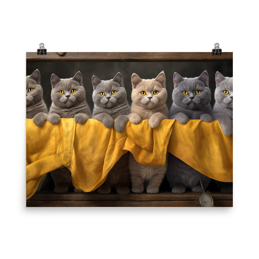 British Shorthair Photo paper poster - PosterfyAI.com