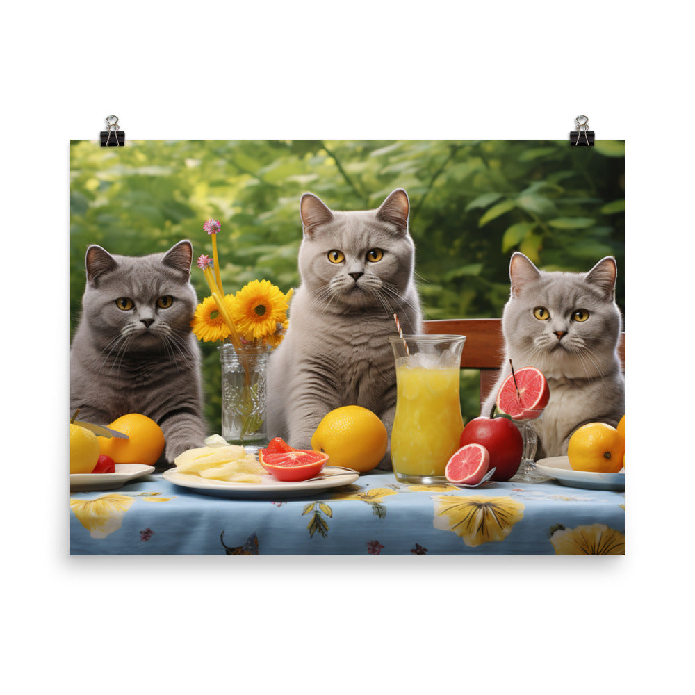 British Shorthair Photo paper poster - PosterfyAI.com