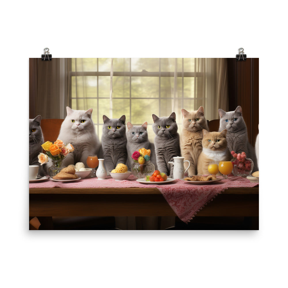 British Shorthair Photo paper poster - PosterfyAI.com