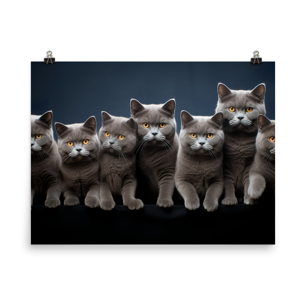 British Shorthair Photo paper poster - PosterfyAI.com