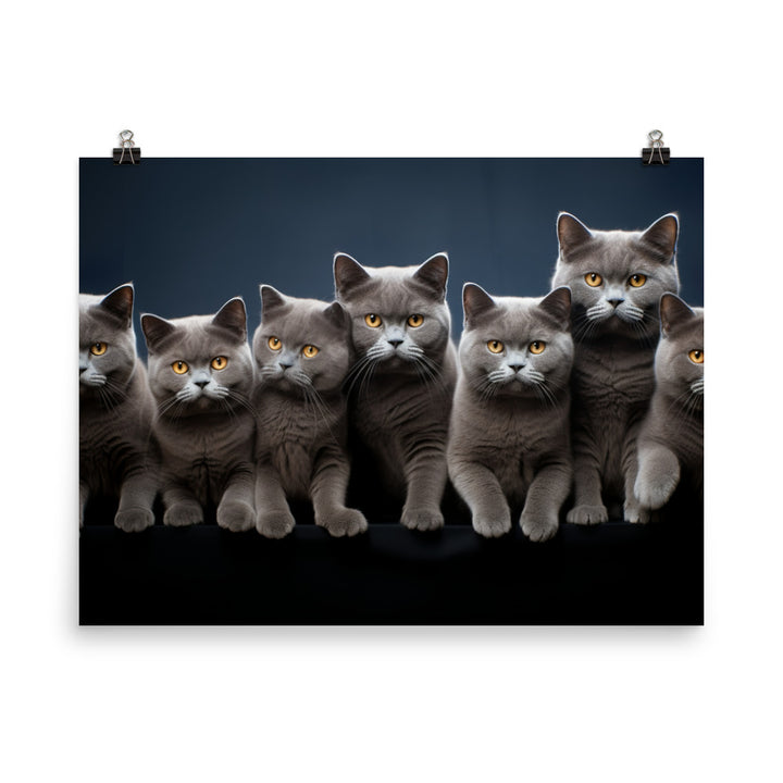 British Shorthair Photo paper poster - PosterfyAI.com