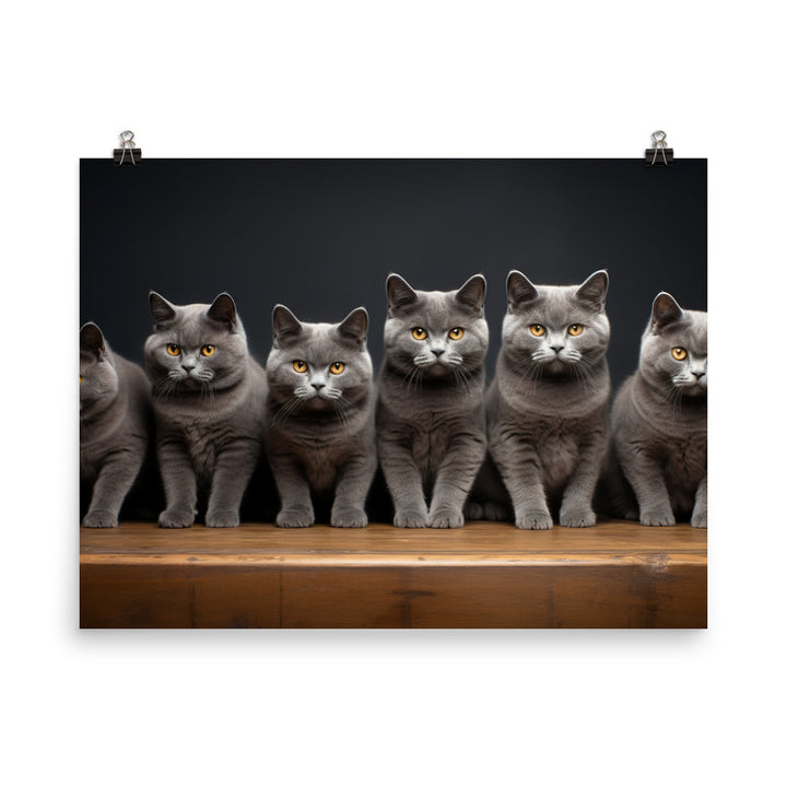 British Shorthair Photo paper poster - PosterfyAI.com