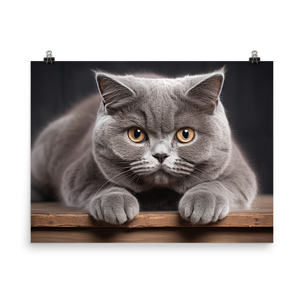 British Shorthair Photo paper poster - PosterfyAI.com