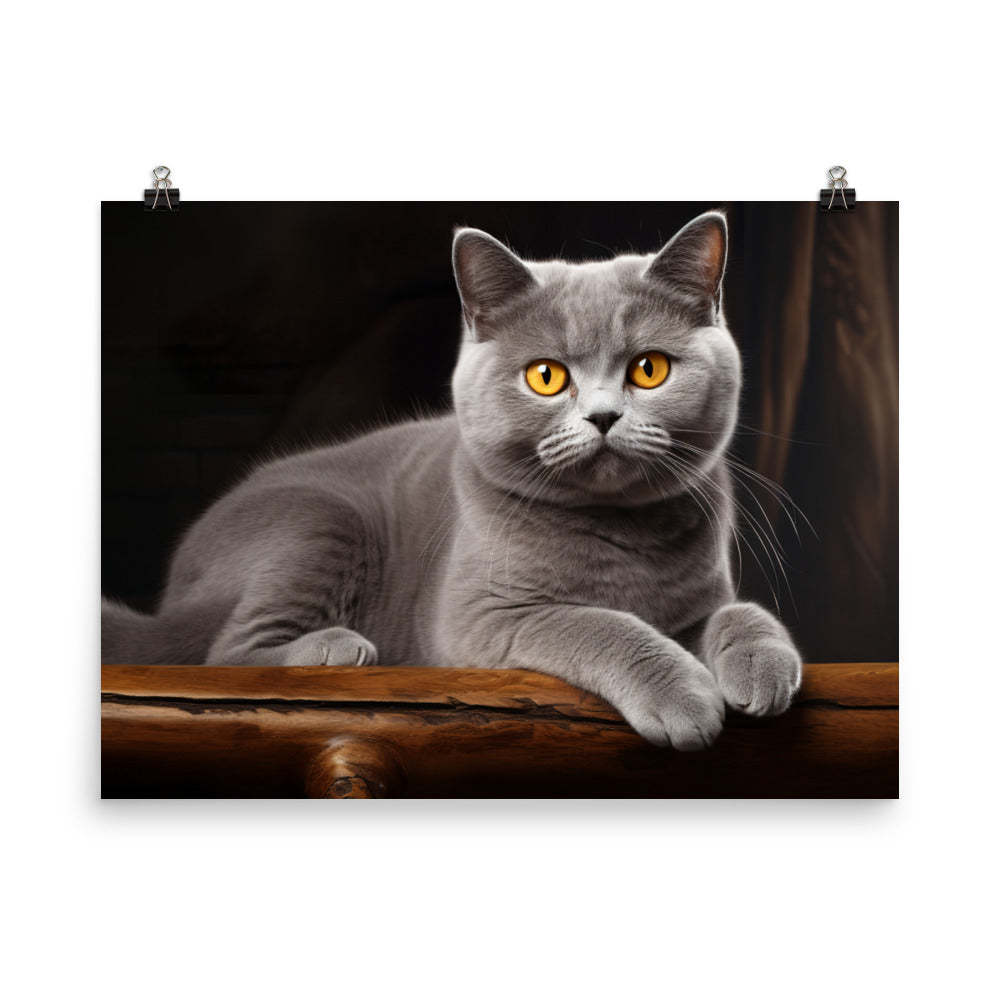 British Shorthair Photo paper poster - PosterfyAI.com
