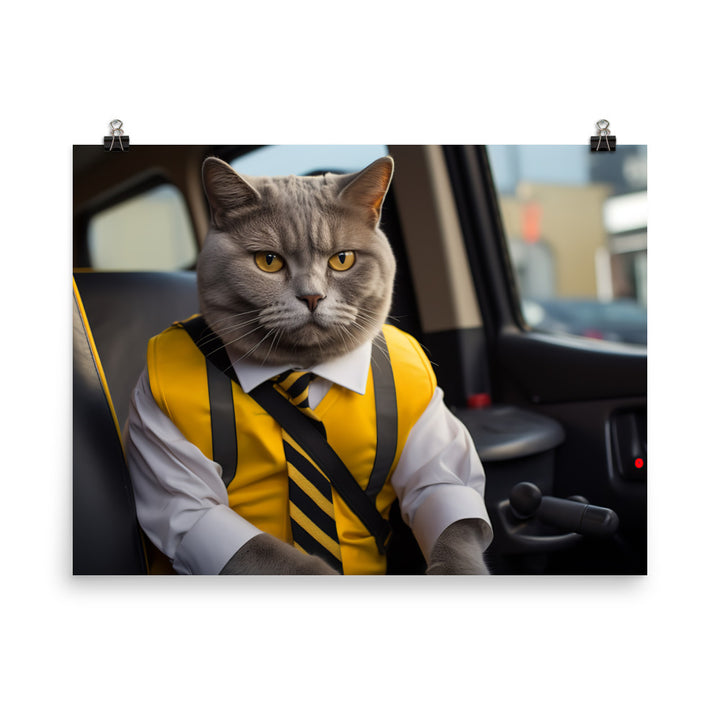 British Shorthair Transit Operator Photo paper poster - PosterfyAI.com
