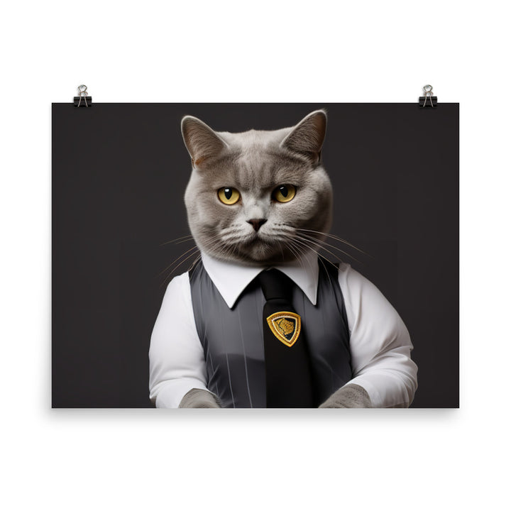 British Shorthair Referee Photo paper poster - PosterfyAI.com