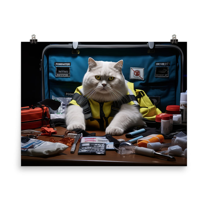 British Shorthair Paramedic Photo paper poster - PosterfyAI.com