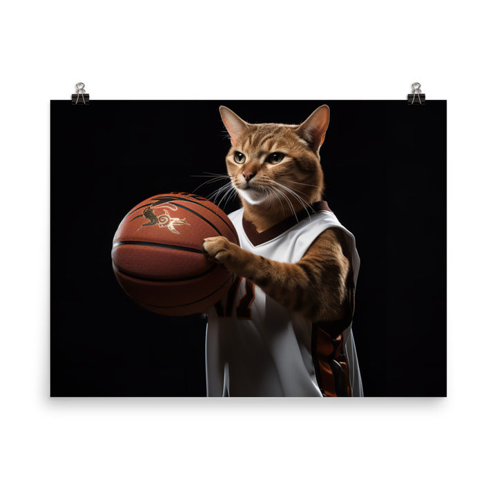 Abyssinian Basketball Player Photo paper poster - PosterfyAI.com