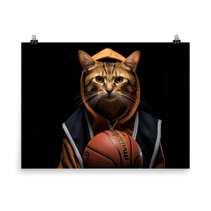 Abyssinian Basketball Player Photo paper poster - PosterfyAI.com