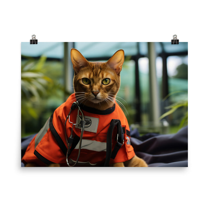 Abyssinian Paramedic Photo paper poster - PosterfyAI.com