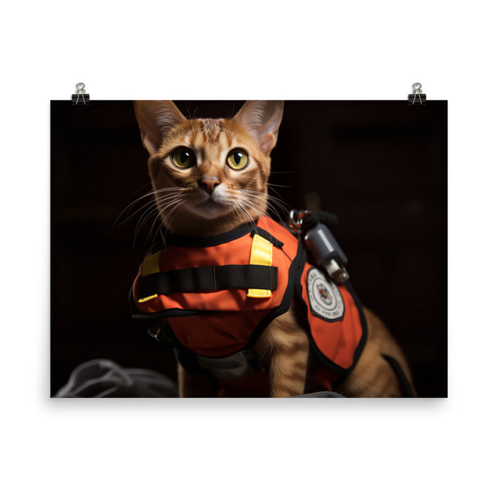 Abyssinian Paramedic Photo paper poster - PosterfyAI.com