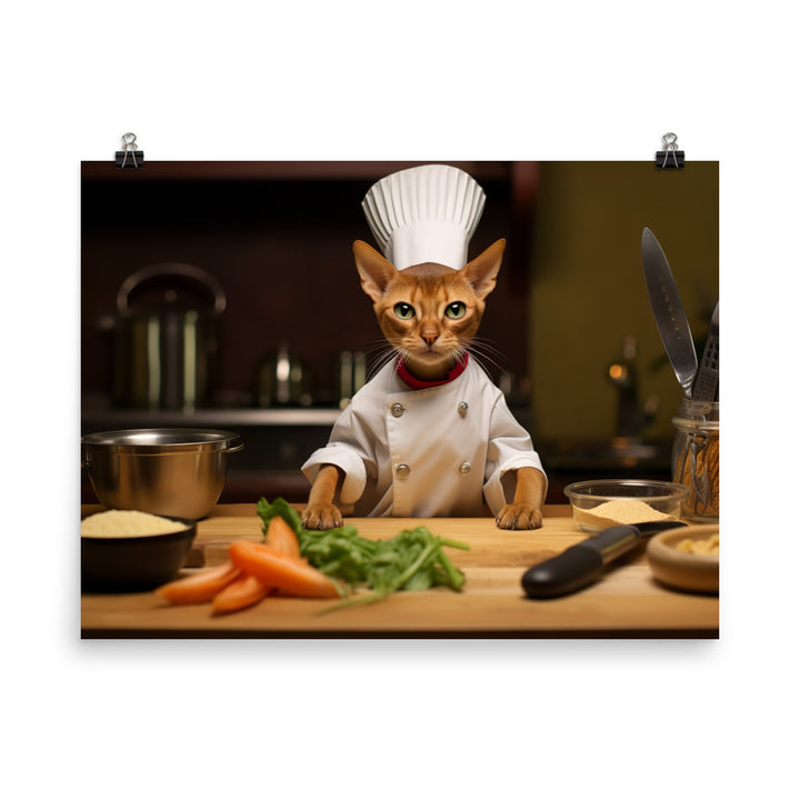 Abyssinian Chef Photo paper poster - PosterfyAI.com